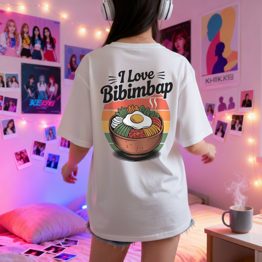 I Love Bibimbap | Unisex Oversized T-Shirt