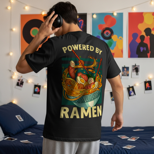 Powered By Ramen | Unisex Oversized T-Shirt