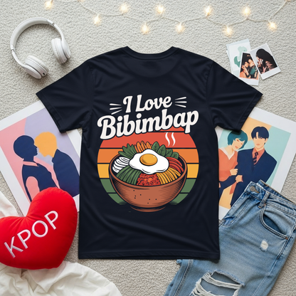 I Love Bibimbap Dark | Unisex Oversized T-Shirt