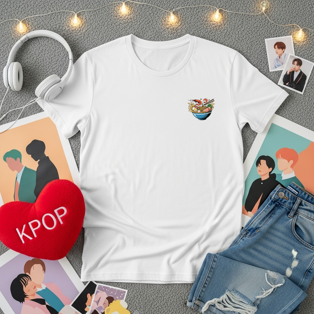 Powered By K-pop & Ramen | Unisex Oversized T-Shirt