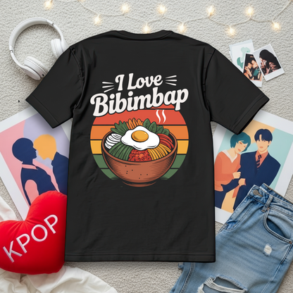 I Love Bibimbap Dark | Unisex Oversized T-Shirt