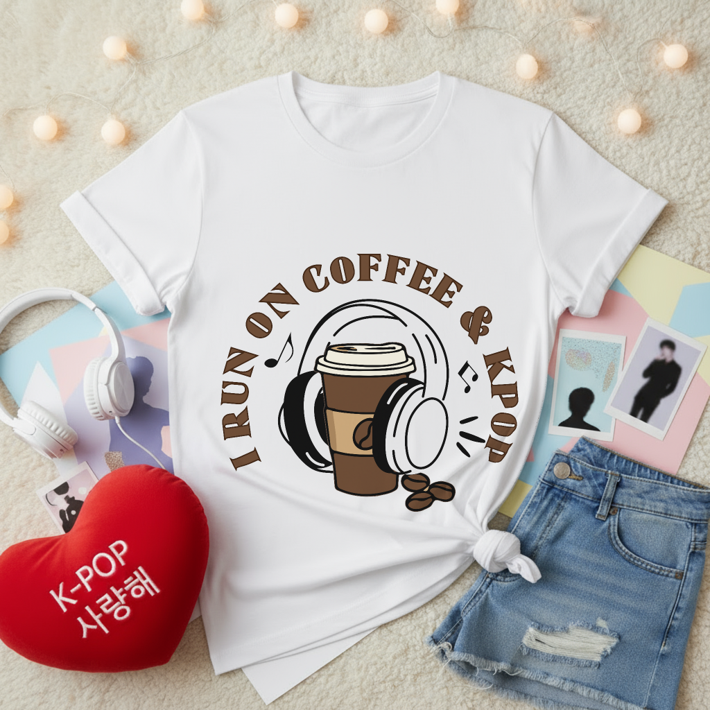 I Run On Coffee & K-Pop | Unisex Standard T-Shirt