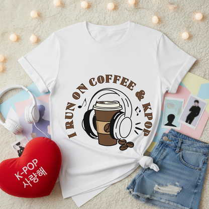 I Run On Coffee & K-Pop | Unisex Standard T-Shirt