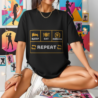 Eat Sleep K-Drama Repeat | Unisex Standard T-Shirt