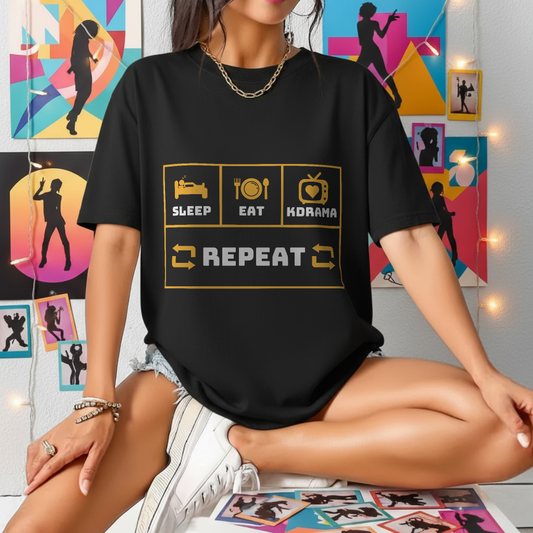 Eat Sleep K-Drama Repeat | Unisex Standard T-Shirt